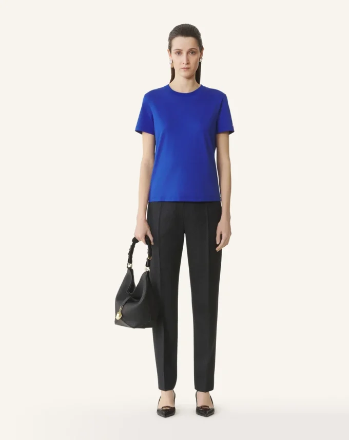 T-shirt in cotone con dettaglio a nastro T-shirt in cotone con dettaglio a nastro