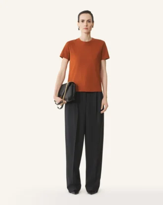 T-shirt in cotone con dettaglio a nastro