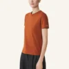 T-shirt in cotone con dettaglio a nastro T-shirt in cotone con dettaglio a nastro