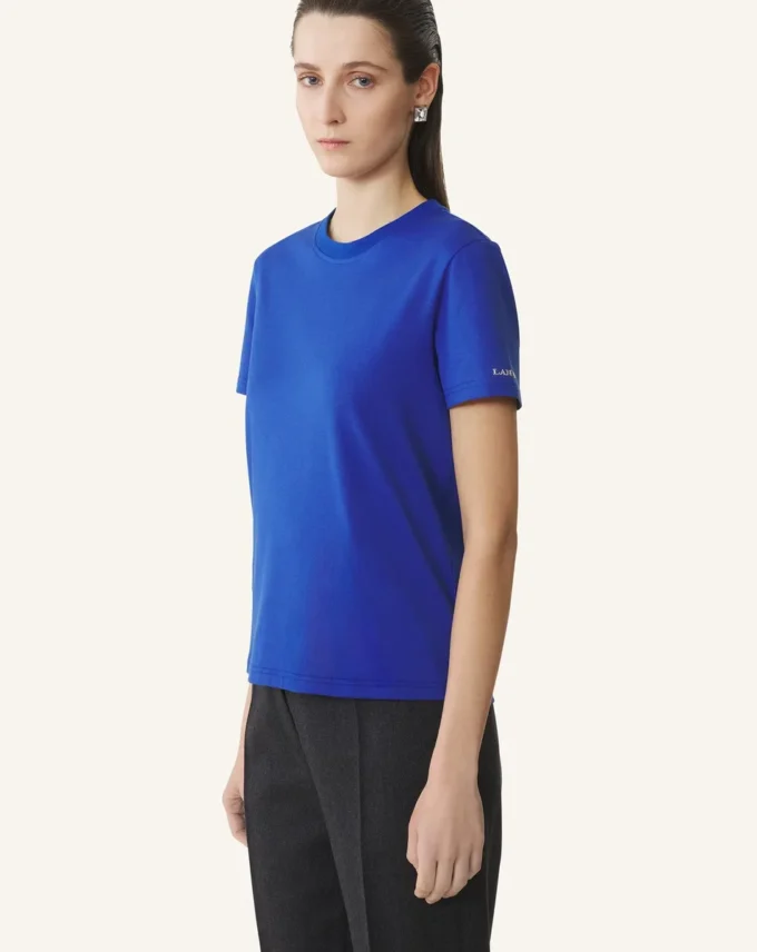 T-shirt in cotone con dettaglio a nastro T-shirt in cotone con dettaglio a nastro