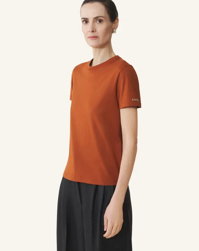 T-shirt in cotone con dettaglio a nastro T-shirt in cotone con dettaglio a nastro