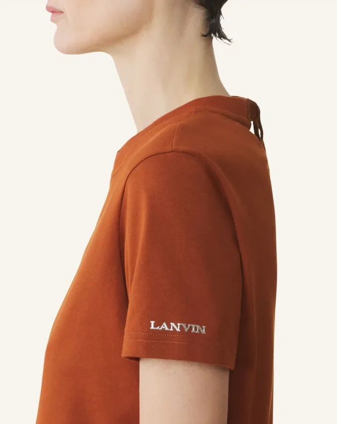 T-shirt in cotone con dettaglio a nastro T-shirt in cotone con dettaglio a nastro