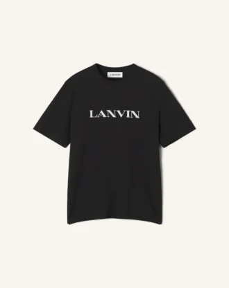 T-shirt in cotone ricamata Lanvin