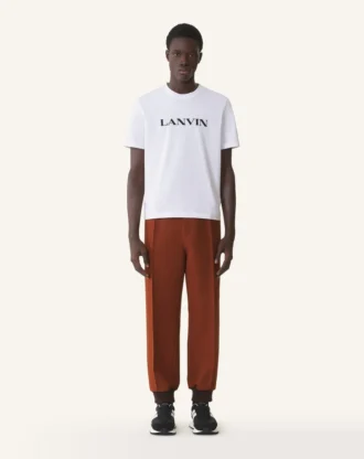 T-shirt in cotone ricamata Lanvin