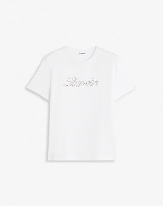 T-shirt ricamata con perline Lanvin