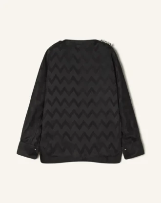 Top fluido in viscosa jacquard