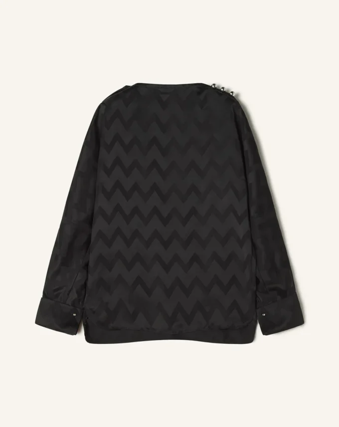 Top fluido in viscosa jacquard Top fluido in viscosa jacquard