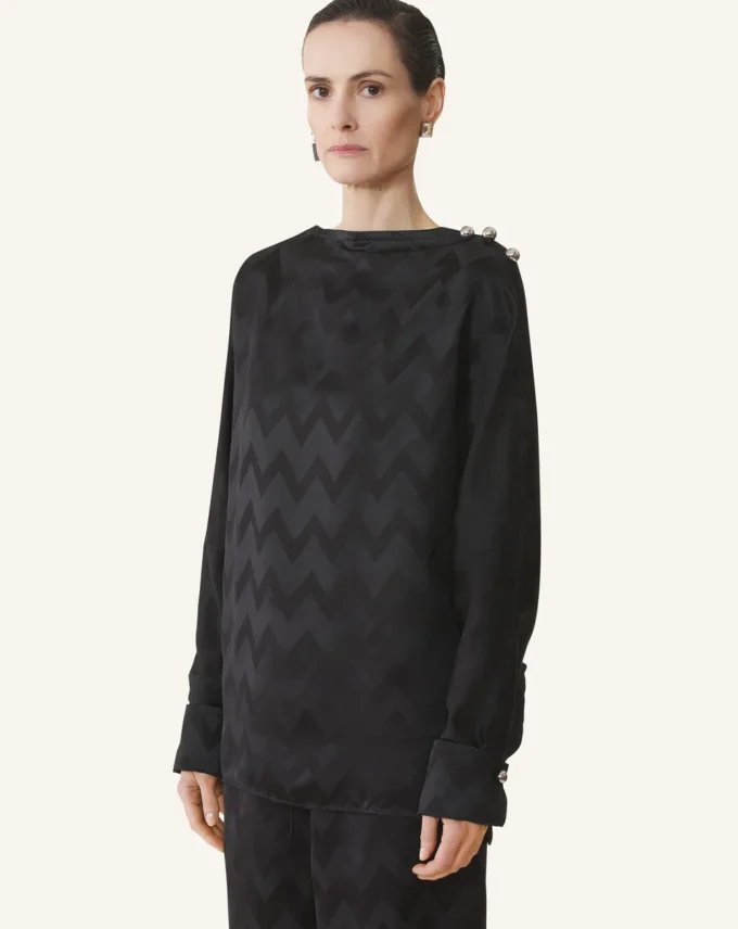Top fluido in viscosa jacquard Top fluido in viscosa jacquard