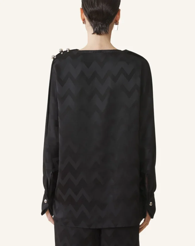 Top fluido in viscosa jacquard Top fluido in viscosa jacquard