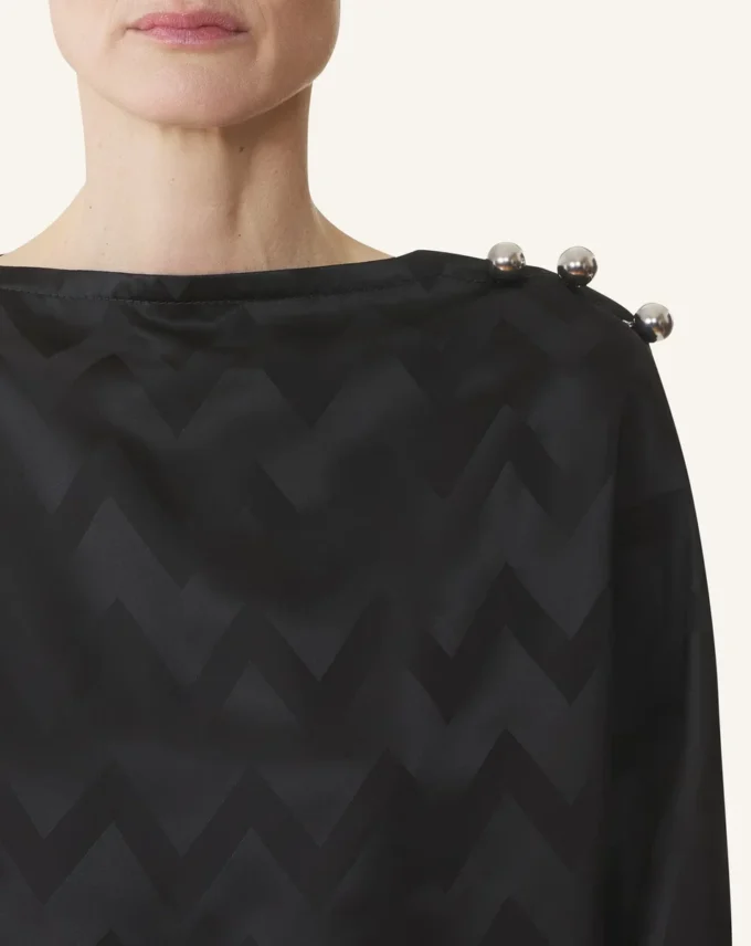 Top fluido in viscosa jacquard Top fluido in viscosa jacquard