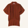 Top in georgette di seta Top in georgette di seta