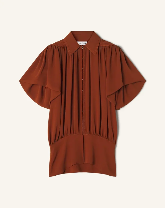 Top in georgette di seta Top in georgette di seta