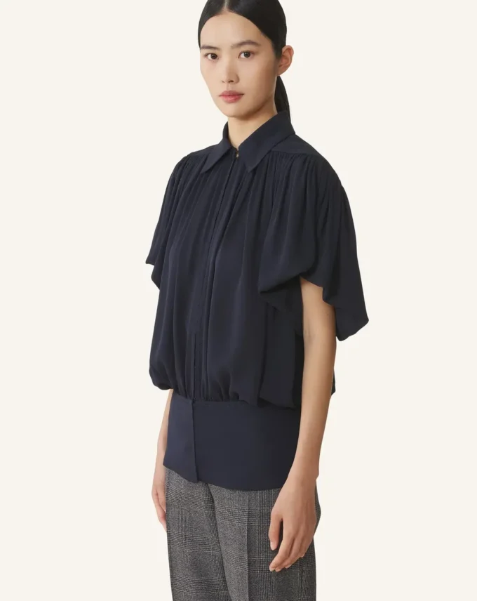 Top in georgette di seta Top in georgette di seta
