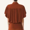 Top in georgette di seta Top in georgette di seta
