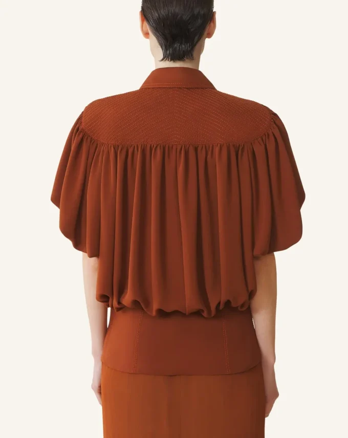 Top in georgette di seta Top in georgette di seta