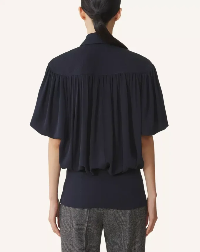 Top in georgette di seta Top in georgette di seta