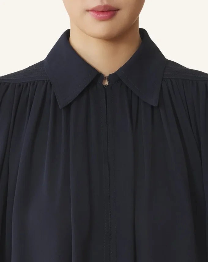 Top in georgette di seta Top in georgette di seta