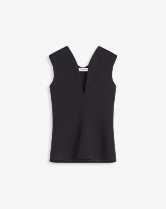 Top in jersey con scollatura profonda