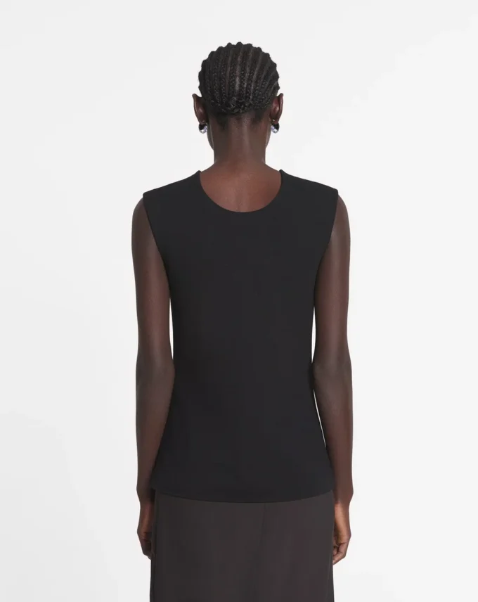 Top in jersey con scollatura profonda Top in jersey con scollatura profonda