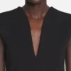 Top in jersey con scollatura profonda Top in jersey con scollatura profonda