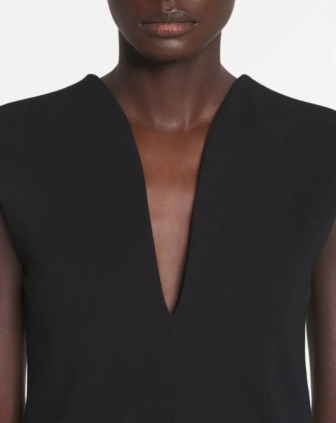 Top in jersey con scollatura profonda Top in jersey con scollatura profonda