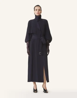 Trench in charmeuse