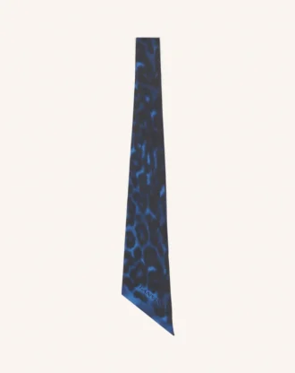Twilly in seta con stampa leopardata