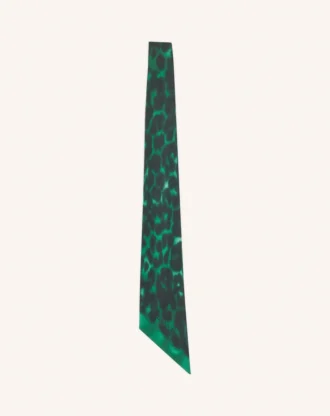 Twilly in seta con stampa leopardata