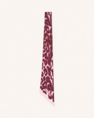 Twilly in seta con stampa leopardata