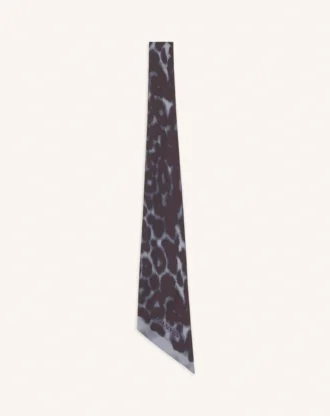 Twilly in seta con stampa leopardata