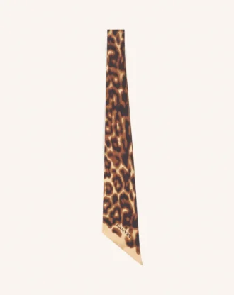 Twilly in seta con stampa leopardata
