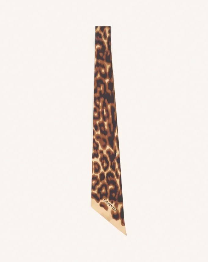 Twilly in seta con stampa leopardata Twilly in seta con stampa leopardata