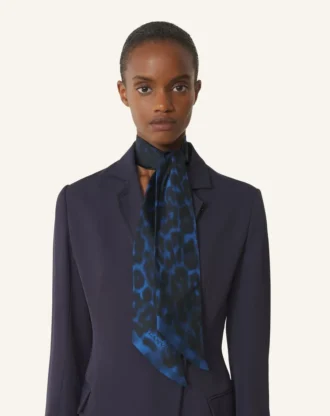 Twilly in seta con stampa leopardata