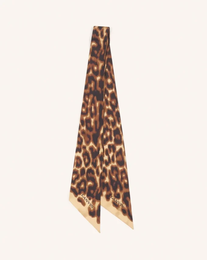 Twilly in seta con stampa leopardata Twilly in seta con stampa leopardata