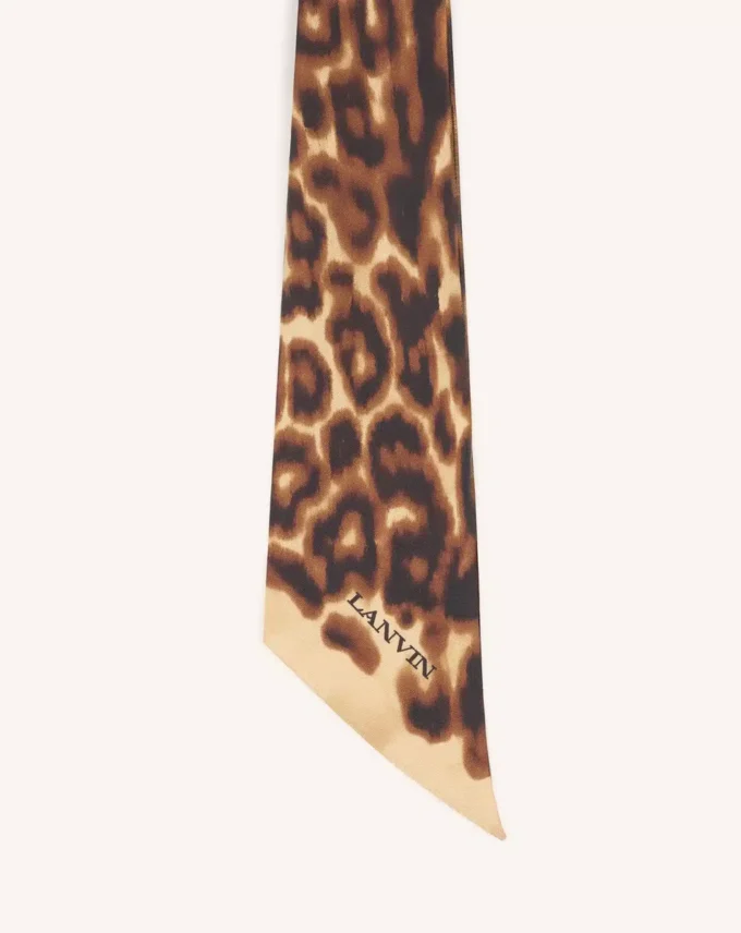 Twilly in seta con stampa leopardata Twilly in seta con stampa leopardata